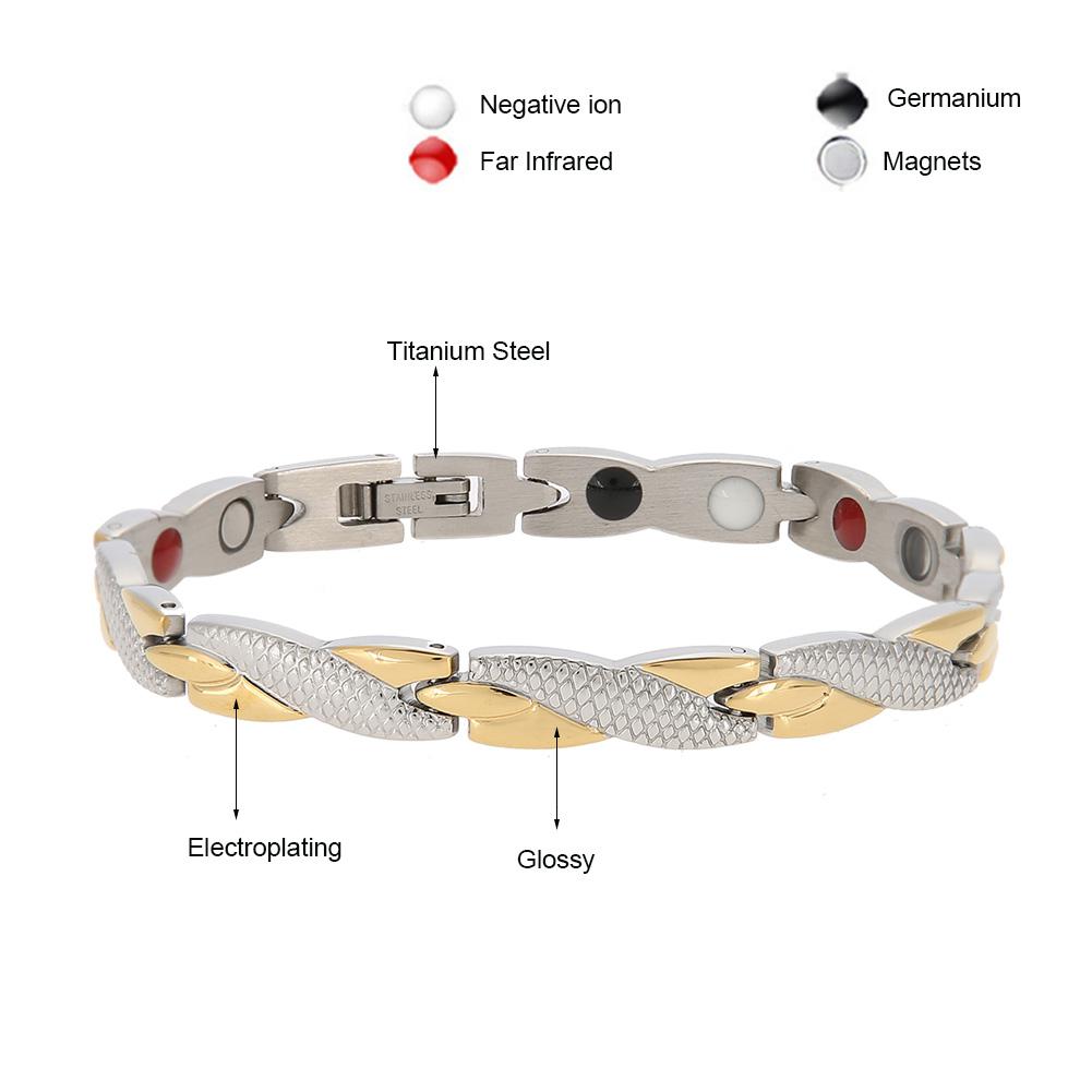 Модный витой здоровый магнитотерапевтический браслет для облегчения боли для ухода за кожей при артрите