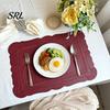 Placemat Placemat, Waterproof Heat Resistant Dinner Table Mats, Non-Slip Easy Clean Embossed Decorative Kitchen for Dining Mat