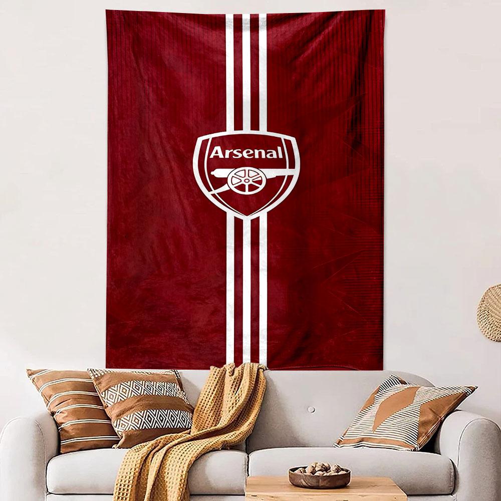 Arsenal Logo on Red Decorative Tapestry Patterned tapestry home decor, suitable for bedroom and living room, gift