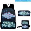 Классический Популярный my singing monsters 3D Печать 3 шт./Набор Школьные Сумки Рюкзак для Ноутбука Повседневный Рюкзак Наклонная сумка через плечо Пенал