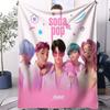 Aesthetic Trending KPop Devil Hunter Print Pattern Blanket Small Cover Blanket Soft Comfortable Suitable For Living Rooms Sofas