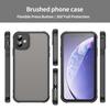 For iPhone 11 Case Drop Proof Airbags Frosted Translucent PC+TPU Phone Back Cover