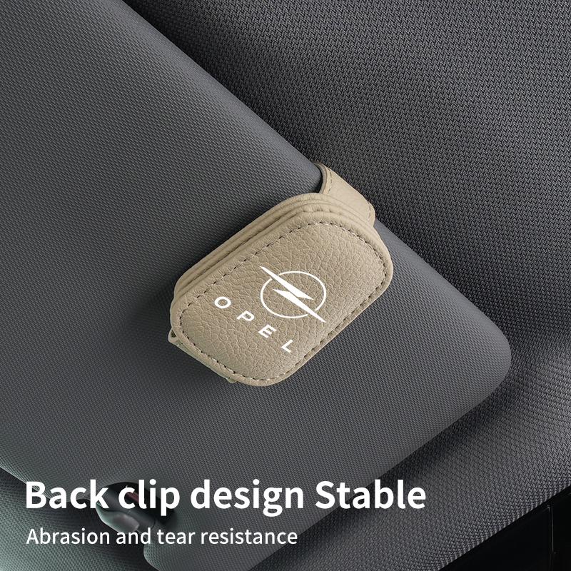 czxkqr1 Car Logo Visor Glasses Holder Sunglasses Clip For Opel Astra Corsa Insignia Vectra Meriva Zafira Mokka Grandland Vivaro Antara A