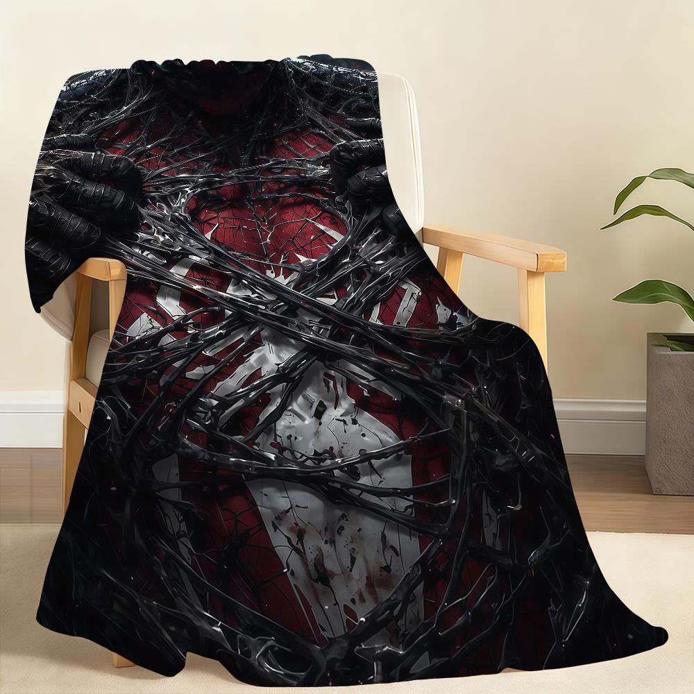 Cool V-VENOM And S-Spider-Man Blanket Soft Throw Blanket for Home Bedroom Bed Sofa Picnic Travel Office Rest Cover Blanket Gift