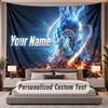 Custom Name Text Tapestry Manchester City Personalized Polyester Wall Tapestry For Bedroom And Room