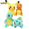 Плюшевые игрушки Charmander, Squirtle, Bulbasaur, Pikachu Аниме Плюшевые игрушки Коллекционные Животные Мягкие Набитые Мультяшные Подарок Подарки на День Рождения для Детей