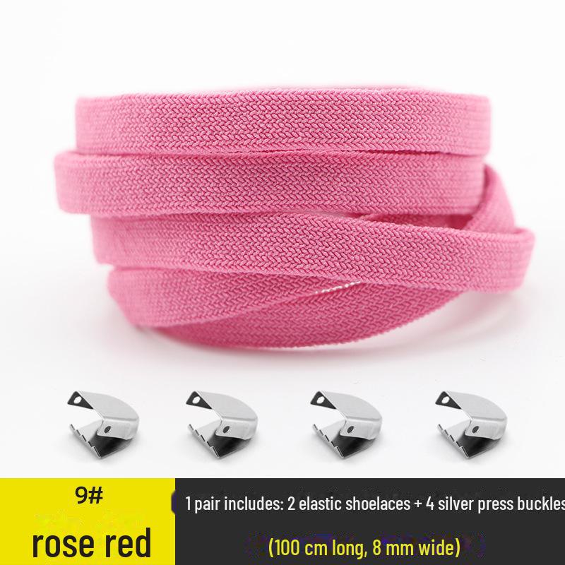 8MM Ленивые эластичные шнурки - детские, без завязывания, спандекс, двухслойные, с эластичной пряжкой