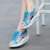 Fashion 2024 Fashion New Songgao Sole Sandals Thick Sole Slope Heel Breathable Mesh Shoes Comfortable Sports and Casual Women's Shoes