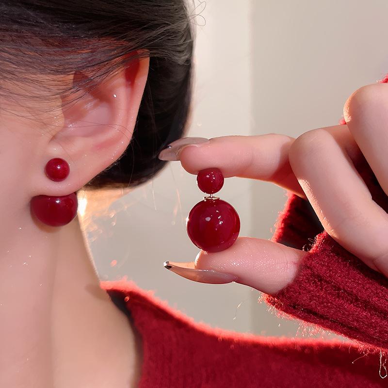 Серьги с имитацией жемчуга Advanced Feeling Two Style с двумя сторонами, маленькие и большие, для женщин