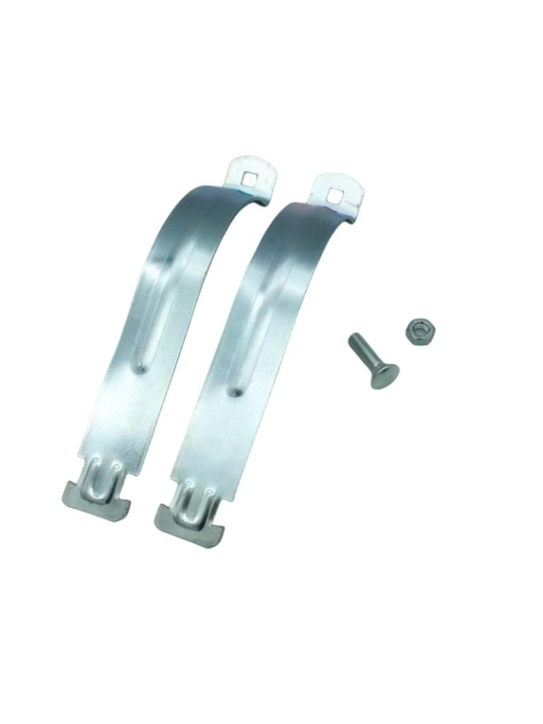 Yellow Polyurethane Air Conditioner Pipe Clamp with Copper Insulation, Seismic Support, C-Channel, and P-Channel Fastener.