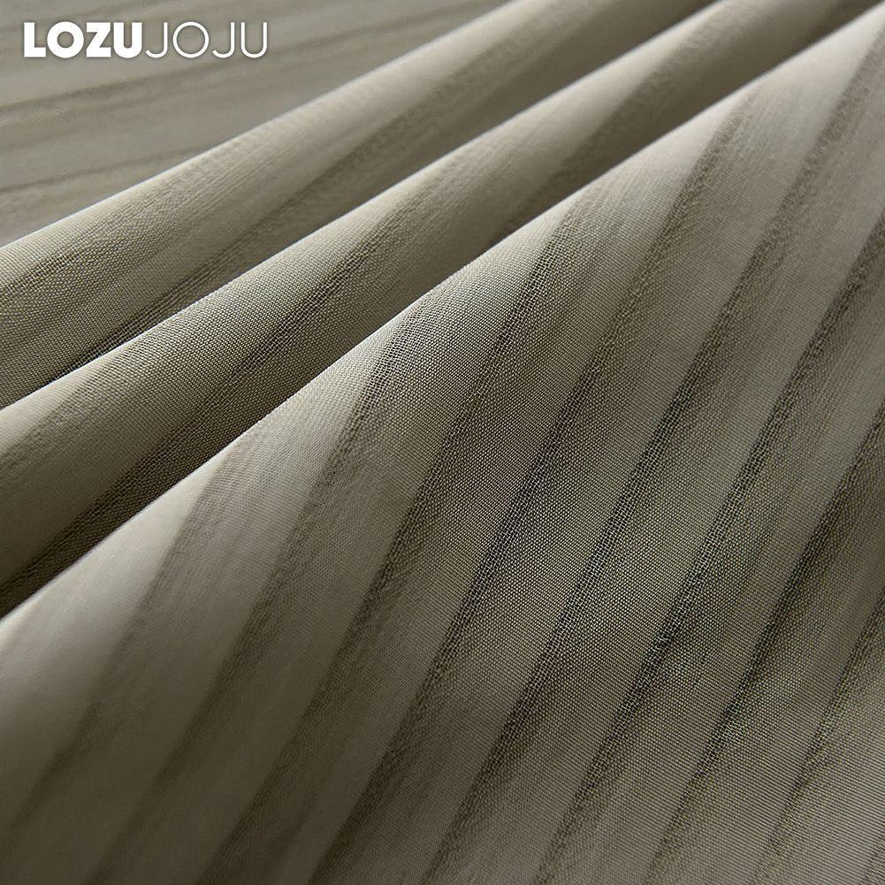 1 шт. LOZUJOJU ткань обновление однотонный полосатый белый тюль занавес теплый прозрачный для спальни гостиная украшение окна дома