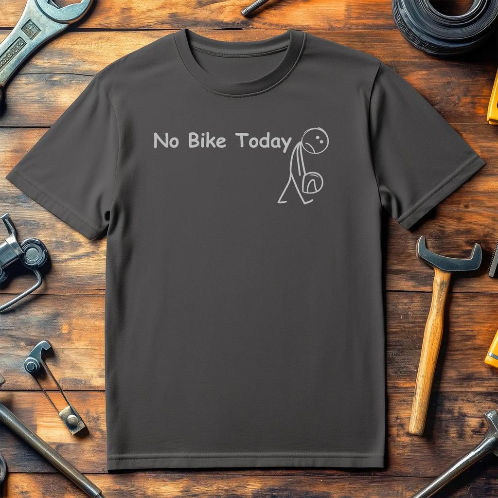 Футболка 'Сегодня без мотоцикла' Футболка для мотоциклистов и бензоголовых Графические футболки Ретро уличная одежда Футболка с круглым вырезом и коротким рукавом Мужская футболка