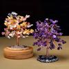 Natural crystal shake money fortune tree fish tank ornament office ornament lucky small ornament creative transshipment gift