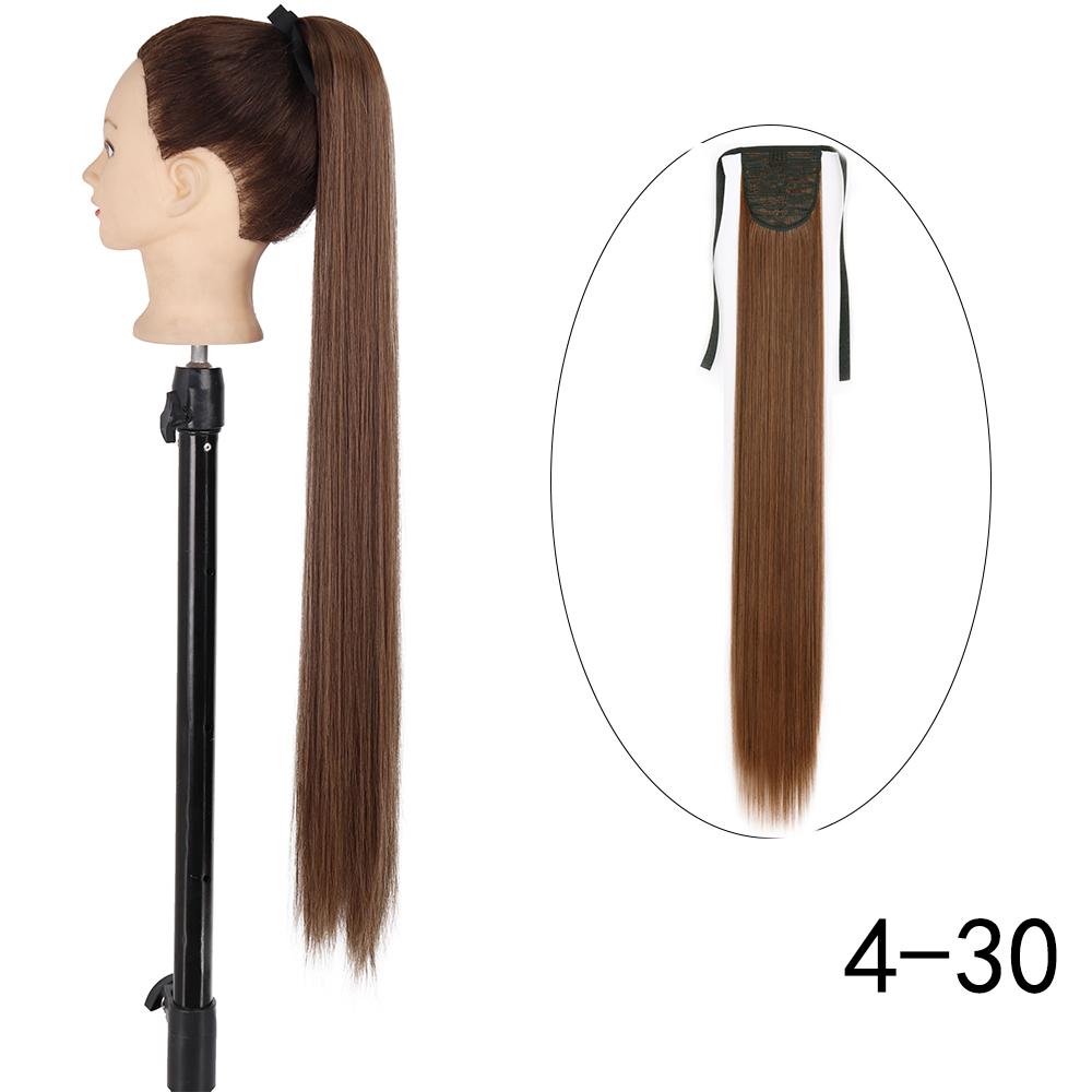 MERISIHAIR Длинный прямой галстук-бабочка на заколке для наращивания волос 55 85 см натуральный черный коричневый синтетический хвощ для женщин