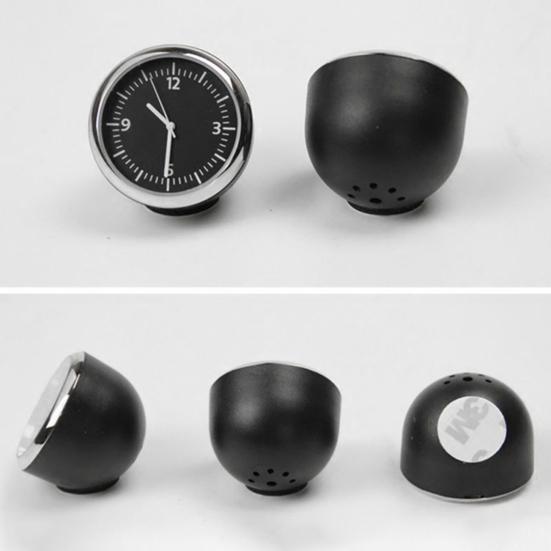 Car Interior Mini Quartz Watch Clock Hygrometer Thermometer Dashboard Ornament
