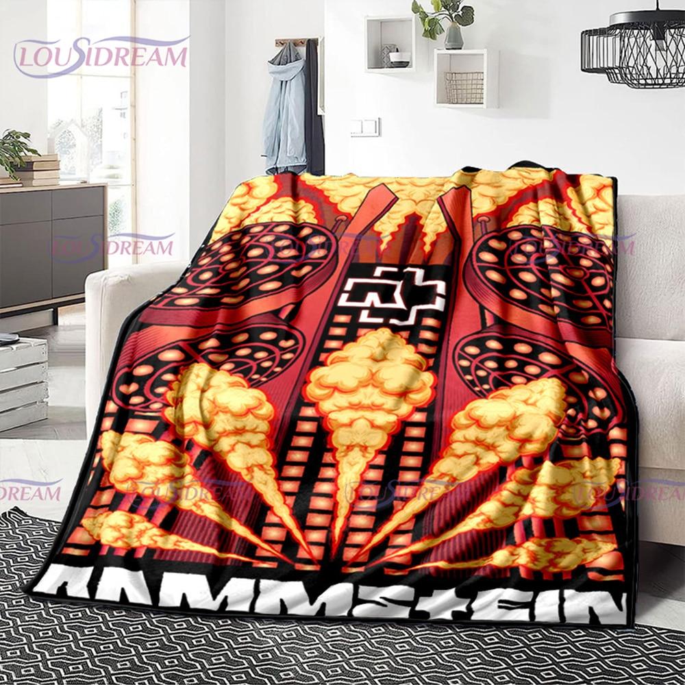 3D R-Rammstein Heavy Metal Band, мягкое плюшевое одеяло, фланелевое одеяло, одеяло для гостиной, спальни, кровати, дивана, вентилятора, одеяло