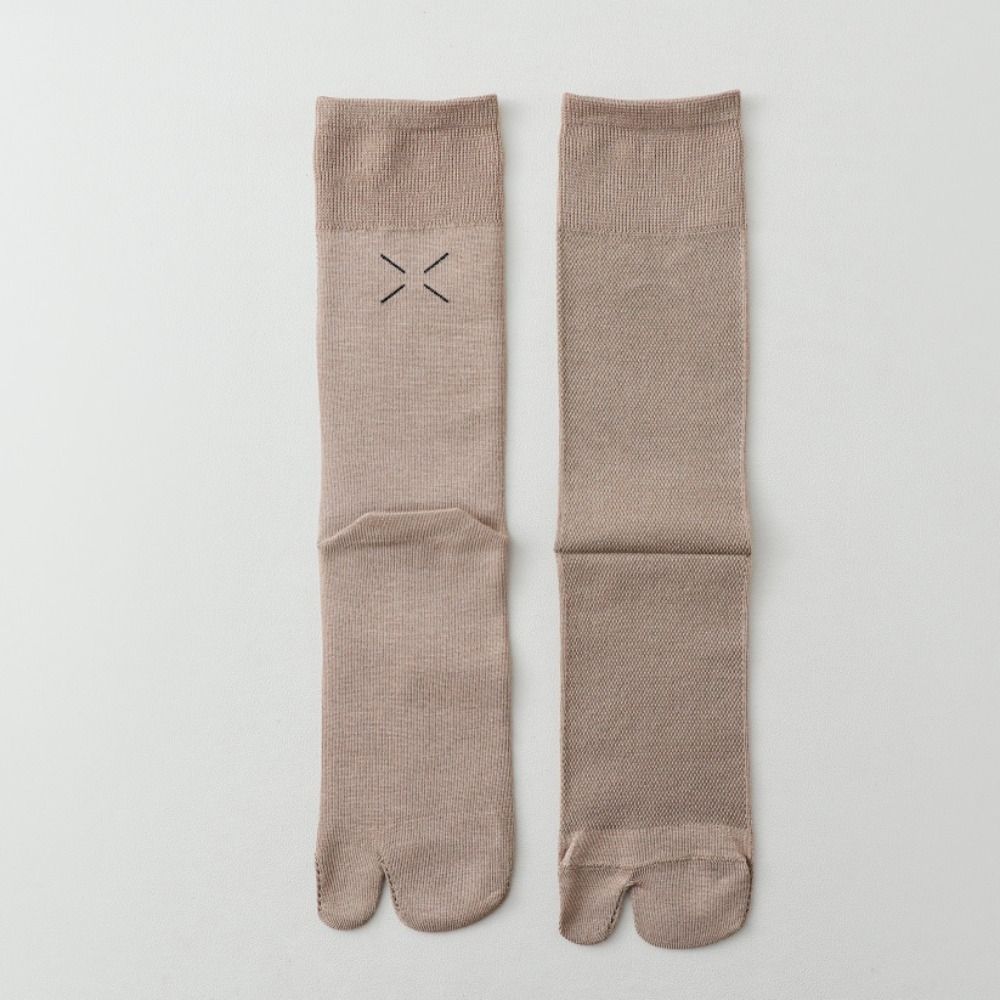 JK Two Toe Socks Thin Calf Long Socks Simple Split Toe Tube Socks  Summer