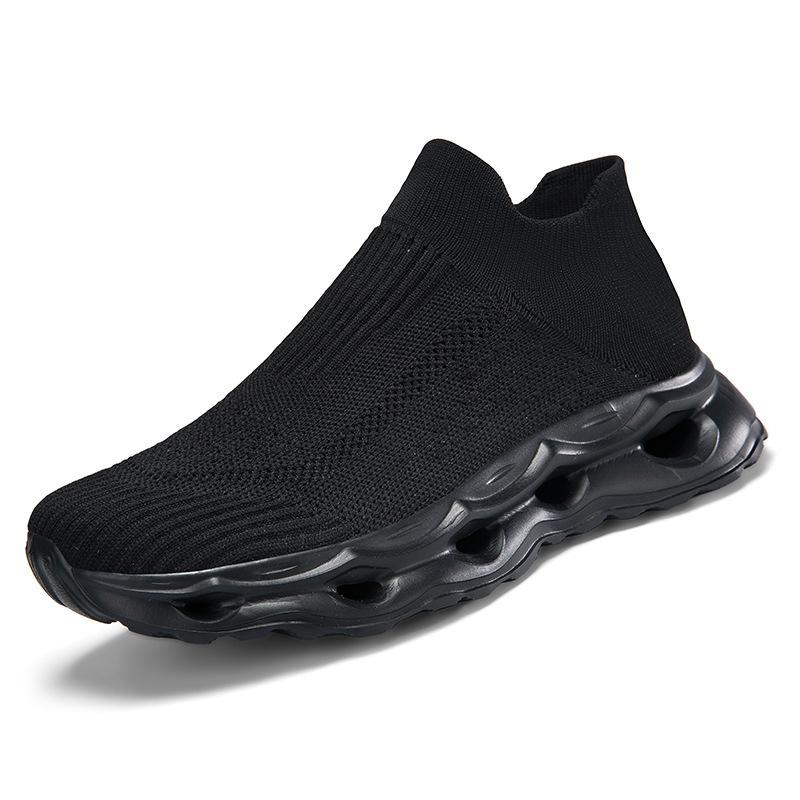 Jinjiang New Medium Tube Sports Socks Shoes Men's Lightweight Casual Shoes Women's Wear-resistant High-elastic Foam-soled Walking Shoes