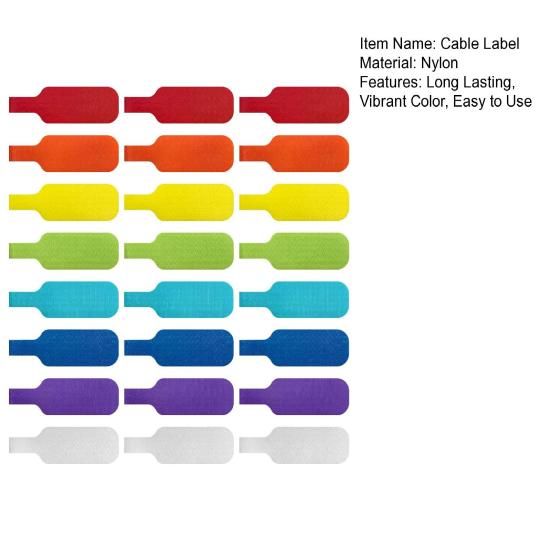 32 шт. Письменные кабельные хомуты Бирки для шнуров Яркий цвет Многоразовые Компактные Портативные Шнур