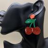 New Lovely Fruit Earrings Mango Strawberry Watermelon Fruit Earrings Sparkling Acrylic Earrings Jewelry Accessory Gifts