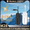 M28 Bluetooth 5.4 Audio Receiver Transmitter With Mic Hifi Music 3.5MM AUX 2 In 1 Wireless Adapter For Car TV PC Airplane Travel