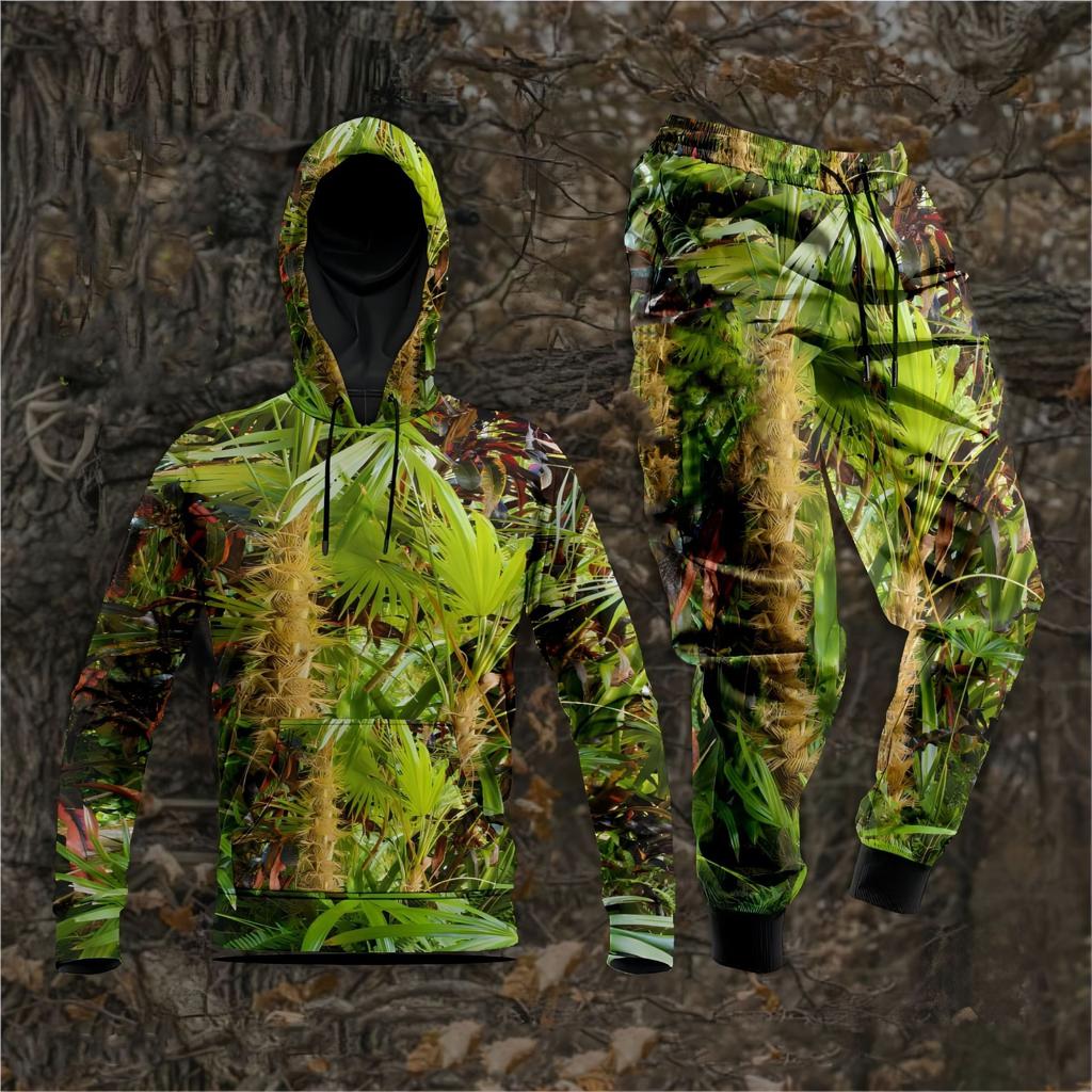 Spring Autumn Camouflage 3D Printed Hoodie Suit Men Sweatshirts Sweatpants Casual Fashion Two Piece Tracksuit Set Men's Clothing