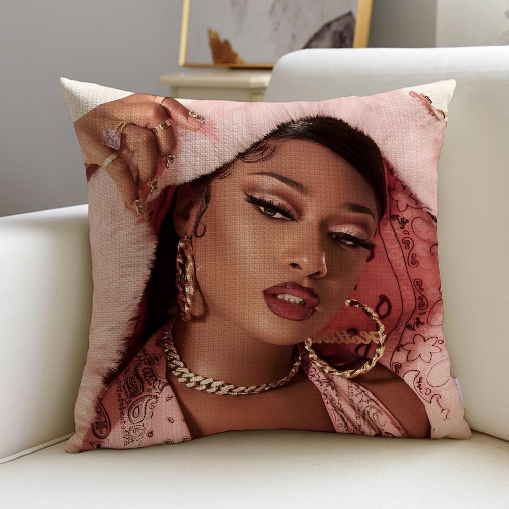 HipHop BBCardi BS Cushion Cover Breathable and skinfriendly linen pillowcase square removable and washable cushion
