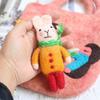 Plush Car Keychain Rabbit Bag Hanging Handmade Cartoon Doll Keychain Women