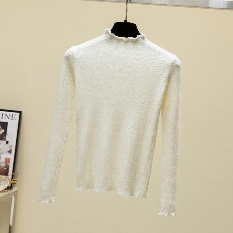 Осень 2023, женский вязаный свитер, модные зимние тонкие пуловеры, свитера с длинным рукавом, вязаный топ, женский 28728