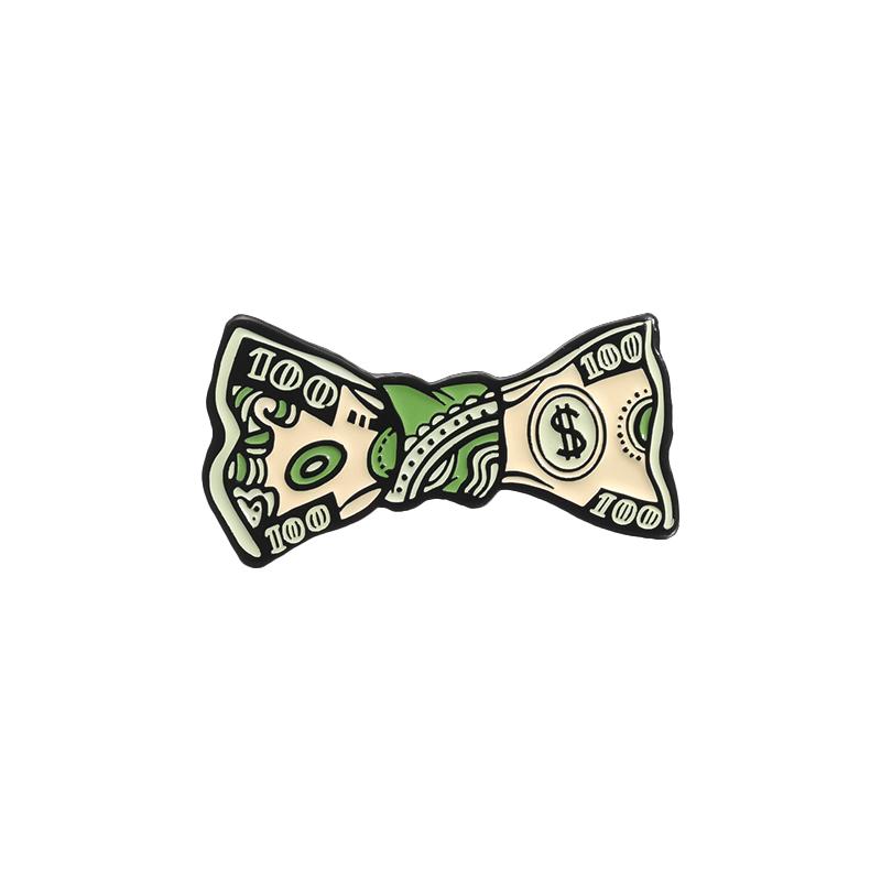 Creative US Dollar Money Collection Enamel Pins Cartoon Banknote Get Rich Brooches Backpack Lapel Badge Funny Jewelry for Gift
