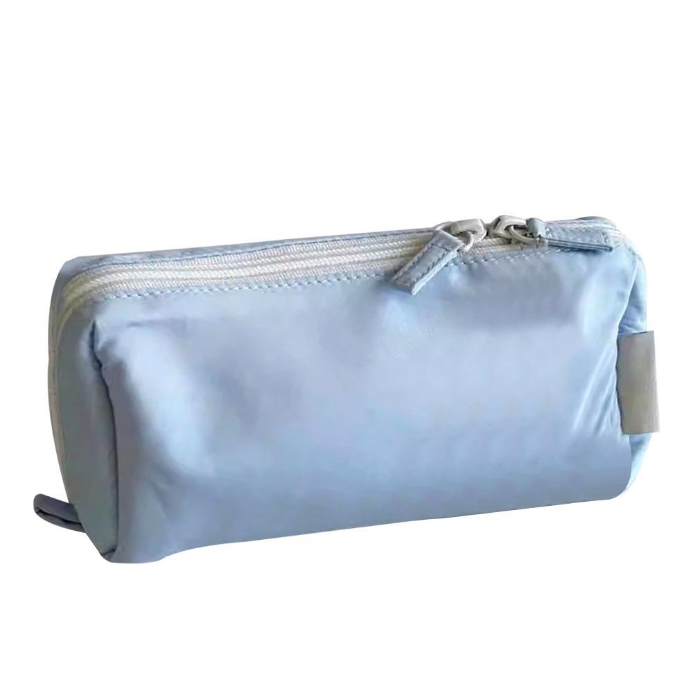 Solid Color Pen Bag Large Capacity Stationery Bag High Quality Pen Pouch Gift