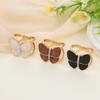 Butterfly Scarf Ring Buckle for Women Rhinestone Shawl Brooch Clips Metallic Scarves