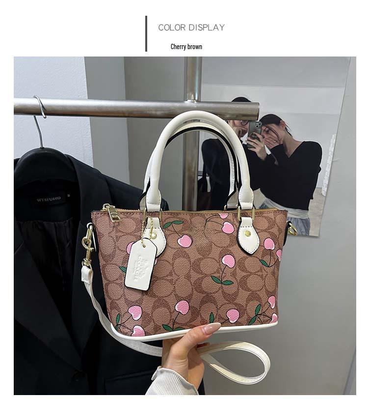 Трендовая женская сумка кроссбоди и тоут на плечо 2025 - Простой принт, текстура ПУ