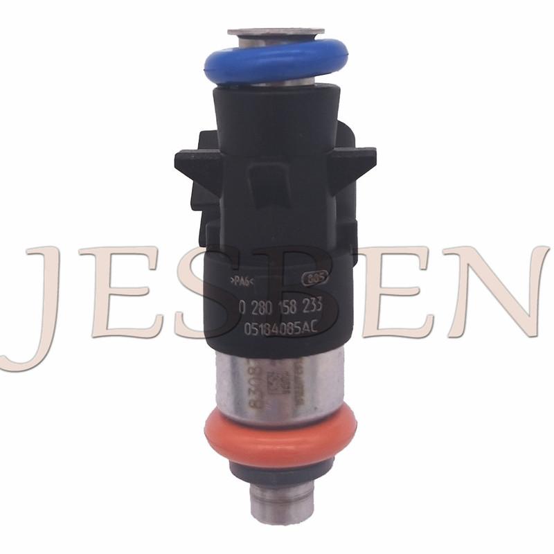 6PCS 0280158233 05184085AC Fuel Injector for Jeep GRAND CHEROKEE WRANGLER Chrysler 200 300c GRAND VOYAGER TOWN & COUNTRY 3.6L V6