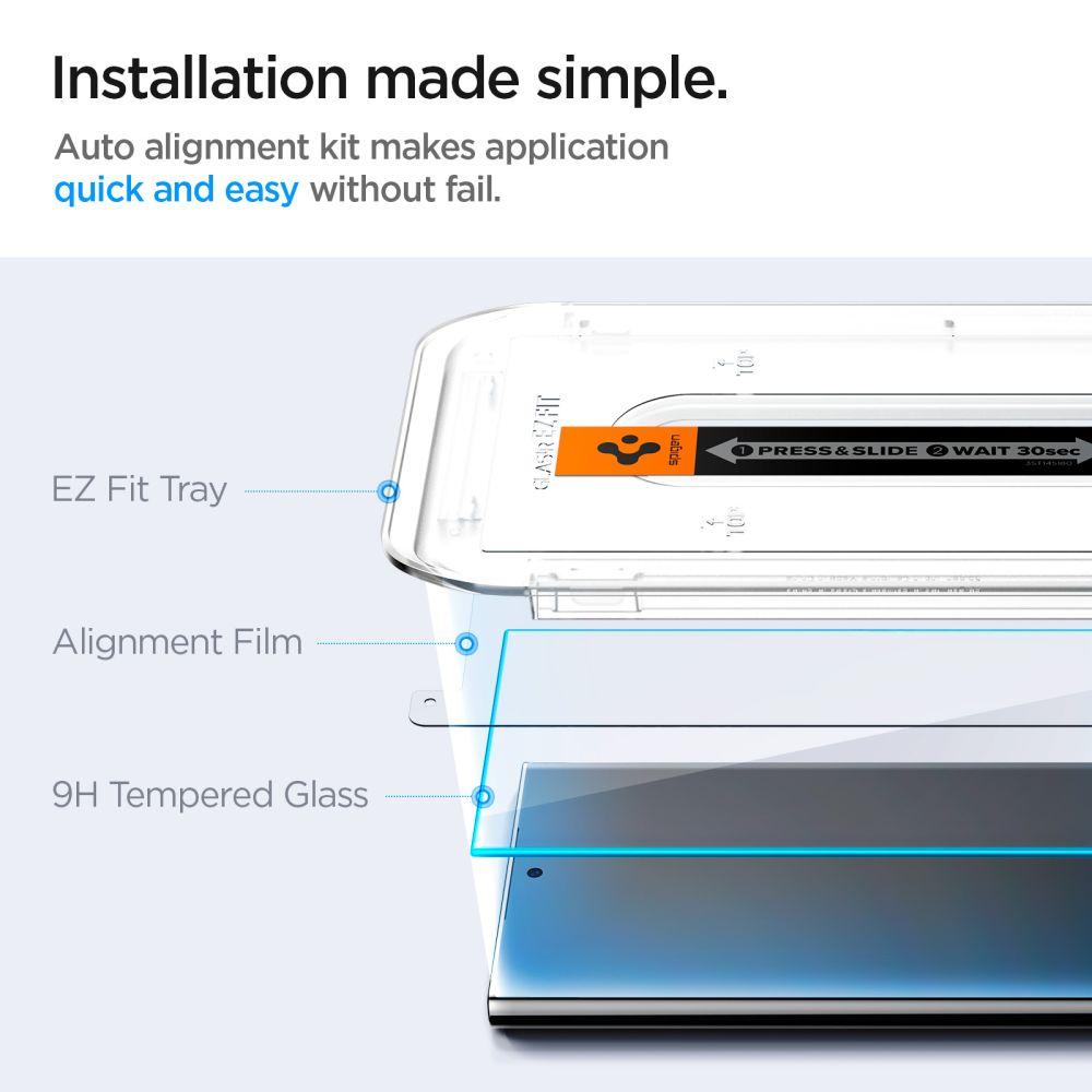 Szkło Hartowane Spigen Glas.tr Ez Fit 2-Pack Galaxy S24 Ultra Clear