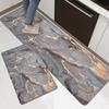 Luxury Grey Marble Kitchen Mat Soft Thickened Kitchen Floor Mat Waterproof Non-slip Oil-proof Floor Mat Runner Rug