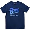 David Bowie Unisex Adult On Tour 1974 T-Shirt