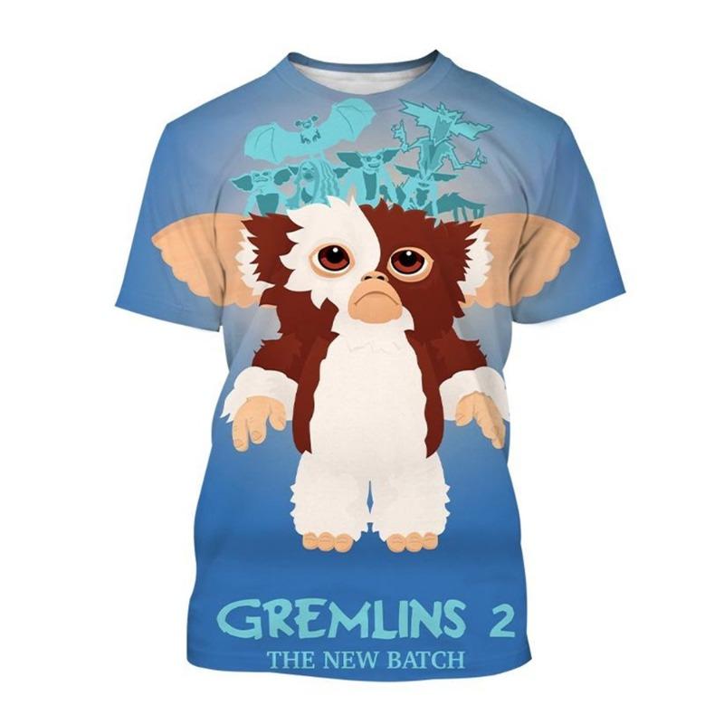Fashion Hot Sell New Christmas Horror Movie Gremlins 3D Printed T-shirt Puppet Monster Printed T-shirt Men and Women Kids Tops