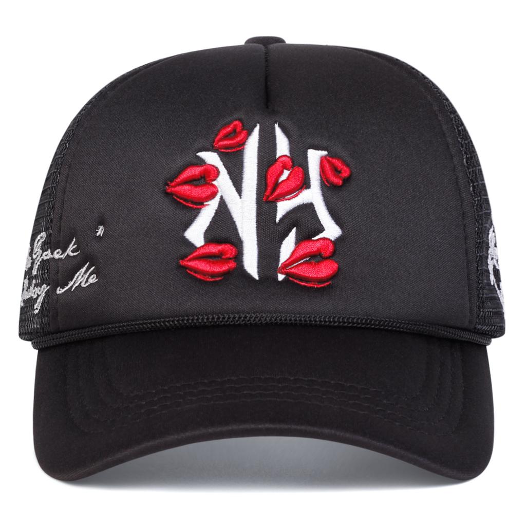 Мужская готическая бейсболка с вышивкой букв NY на губах, сетчатая шляпа, уличная регулируемая солнцезащитная шляпа для отдыха, весна-осень, путешествия, туризм, пляжный отдых