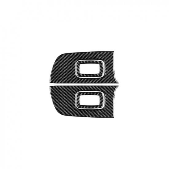 4 шт. Наклейка-рамка кнопки задней двери из углеродного волокна для Dodge Charger 15-22