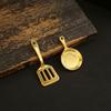 Mini Golden Shovel Golden Pot Keychain Game Peripheral Teamfight Tactics Key Chain Creative Toy Bag Car Key Holder Pendant