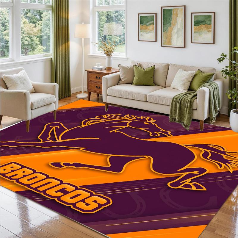 Brisbane Broncos Design Crystal Velvet Rug Soft Decorative Mat for Bedroom Entrance