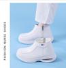 Women's Fleece-Lined Nurse Shoes: Soft Sole, Air Cushion Ankle Boots, Thick Sole, Height-Increasing, Winter Medical Work Shoes.