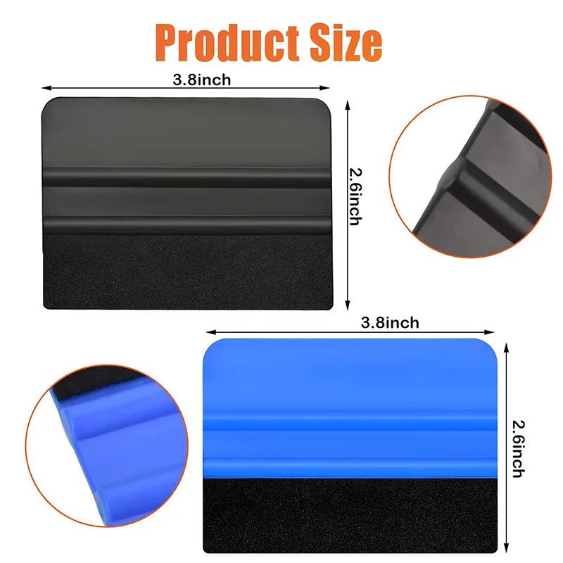 8Pcs/Set Car Film Wrap Squeegee Felt Edge Vinyl Squeegee Tool for Vinyl Application DIY Crafting Window Tint Tools Felt Scraper