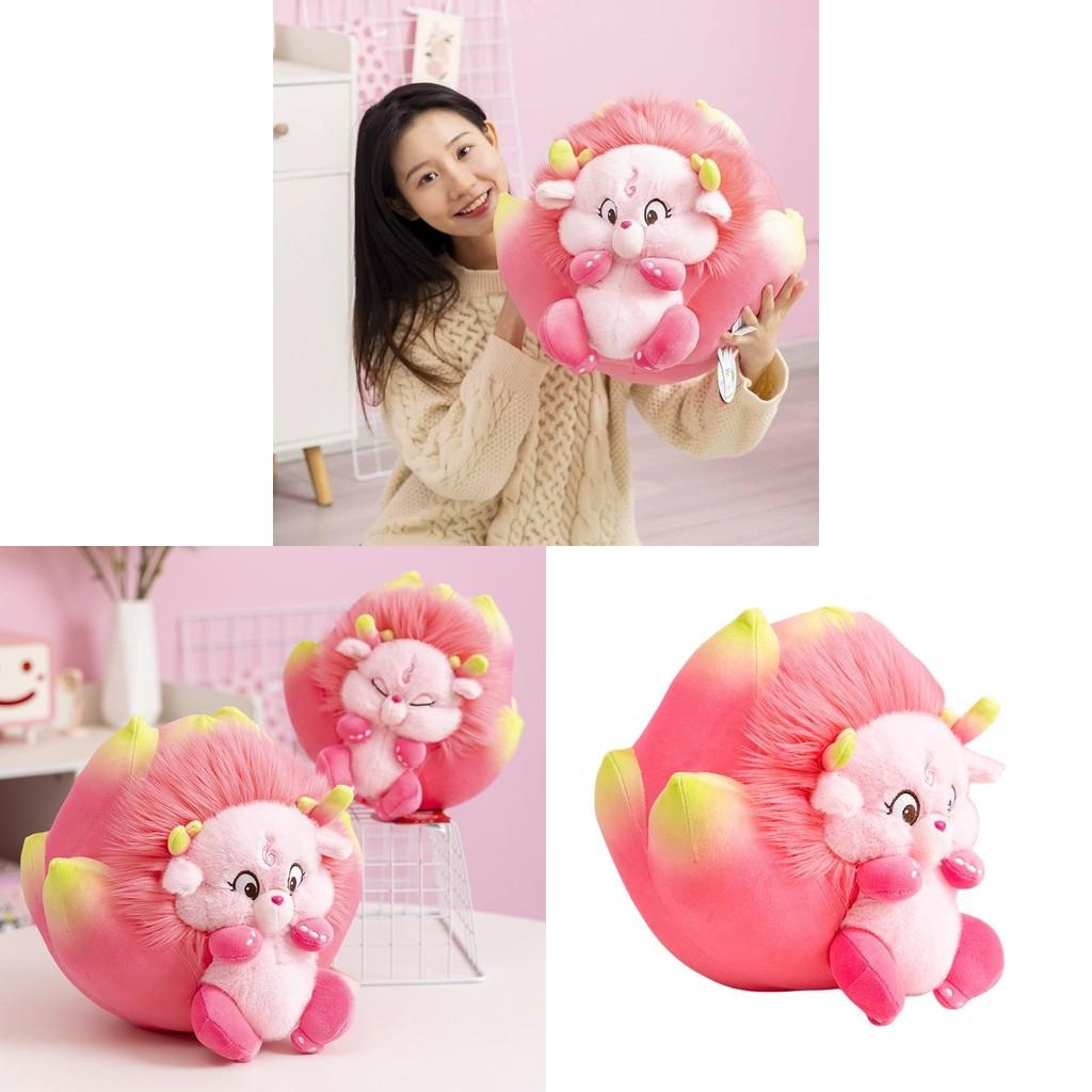 Cute Fruit Dragon Plush Pillow Toy Great For Gifting Enhancing Bedroom Comfort