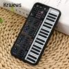 Krajews Клавиатура пианино Мягкий чехол для телефона Для iPhone 17 Air 16 15 14 plus 11 12 13 pro max Plus coque Fundas