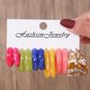 Best-selling C-shaped stud earring set, Korean fashionable acrylic sweet earrings