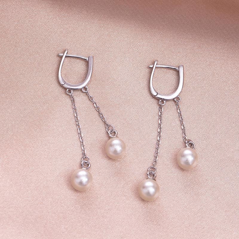 Серьги-кисточки Banyan Tree S925 Silver Pearl - элегантный французский модный тренд