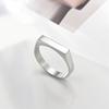 Vintage Unisex Ring Pure Color Polished Titanium Steel Flat Surface Simple Style Luster Multi Sizes Anti-Rust Lightweight Finger Jewelry