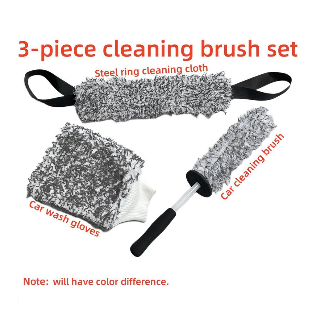 Wheel Cleaner Brush Tire Brushes For Cleaning Rims 3 Pieces Scratch-Free Auto Wash Accessories Detailing Kit For SUV RV